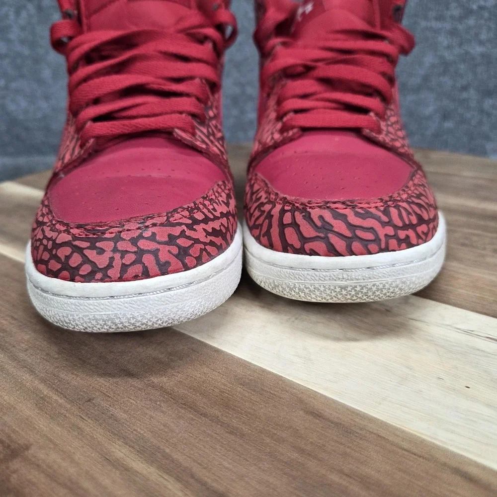 Nike Air Jordan 1 Retro High Premium Shoes Youth Size 5Y Red Elephant 838850-600